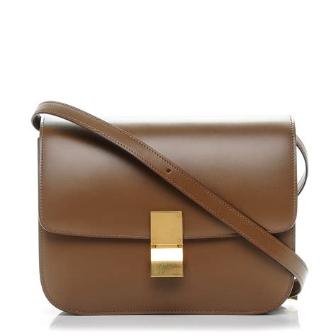 celine classic bag camel|Medium Classic bag in box calfskin .